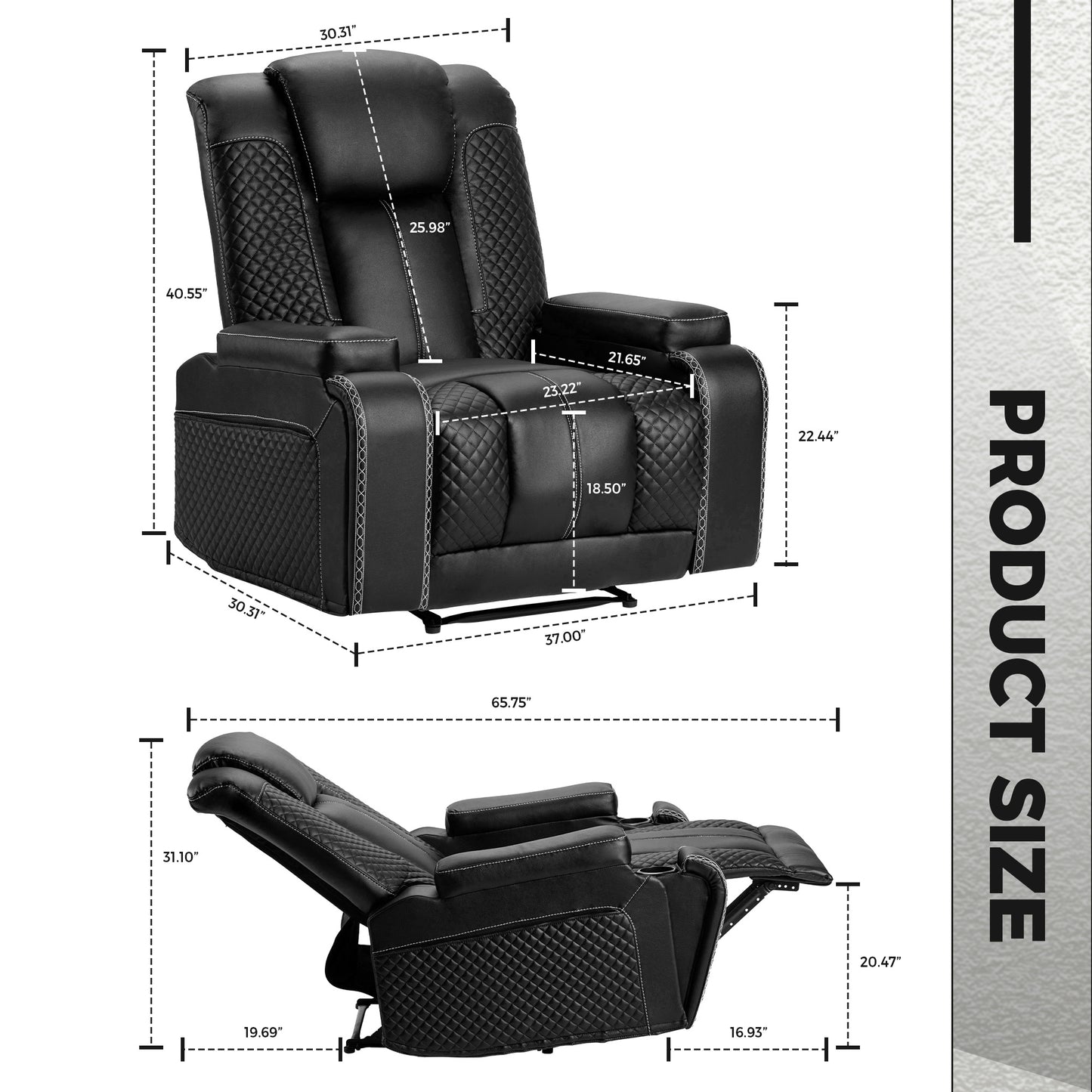 Home Theater Massage Recliner HOMYEDAMIC SP-9015